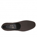 Mocassin frioulanes pour femmes en tissu elastique marron talon 2 - Pointures disponibles:  33, 35, 44