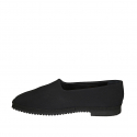 Mocassin frioulanes pour femmes en tissu elastique noir talon 2 - Pointures disponibles:  35