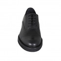 Scarpa stringata classica modello Oxford da uomo con puntale in pelle nera - Misure disponibili: 46, 48, 49, 50, 51