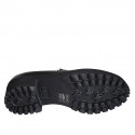 Mocasin sportif pour femmes en cuir noir talon 5 - Pointures disponibles:  44, 45