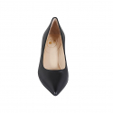 Decolté a punta da donna in pelle nera con tacco 6 - Misure disponibili: 32