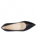Decolté a punta da donna in pelle nera con tacco 6 - Misure disponibili: 32