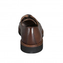 Chaussure Oxford à lacets avec bout droit pour hommes en cuir marron - Pointures disponibles:  46, 50, 51