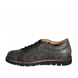 Chaussures sportif avec lacets et semelle removible en cuir antique gris - Pointures disponibles:  36, 38, 46, 47 2