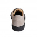 Chaussure à lacets pour hommes avec semelle amovible en daim beige - Pointures disponibles:  37, 38, 46, 48, 51