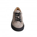 Chaussure à lacets pour hommes avec semelle amovible en daim beige - Pointures disponibles:  37, 38, 46, 48, 51
