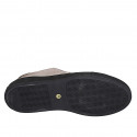 Chaussure à lacets pour hommes avec semelle amovible en daim beige - Pointures disponibles:  37, 38, 46, 48, 51