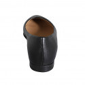 Ballerine à bout pointu pour femmes en cuir noir avec talon 1 - Pointures disponibles:  45