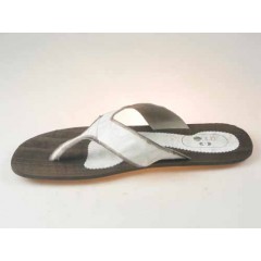 Chanclas de dedo para hombre en piel estampada de color blanco - Tallas disponibles:  47 2