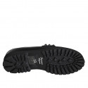 Mocassin pour femmes avec goujons en cuir noir talon 3 - Pointures disponibles:  32, 35, 42, 44, 45, 46