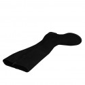 Woman's boot with zipper and elastic band in black suede heel 2 - Available sizes:  33