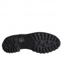 Chaussure à lacets derby pour femmes en cuir noir avec talon 5 - Pointures disponibles:  32, 42, 44, 45