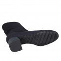 Woman's ankle boot in blue elastic fabric heel 5 - Available sizes:  32, 33, 35, 42, 44, 45
