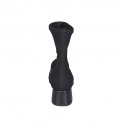 Bottines pour femmes en tissu elastique noir talon 5 - Pointures disponibles:  32, 33, 34, 35, 44, 45