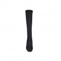 Woman's boot in black elastic fabric heel 5 - Available sizes:  32, 33, 34, 45, 46