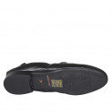 Mocassin avec elastique et accessoire pour femmes en cuir noir avec talon 2 - Pointures disponibles:  33, 42