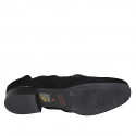 Mocassin pour femmes en daim noir avec accesoire et elastique talon 2 - Pointures disponibles:  33, 44, 45
