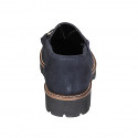 Mocassin pour femmes avec accessoire en daim bleu talon 3 - Pointures disponibles:  45