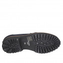 Mocassin pour femmes avec accessoire en daim bleu talon 3 - Pointures disponibles:  45