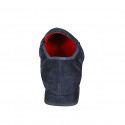 Mocasin à bout pointu pour femmes en daim bleu avec talon 1 - Pointures disponibles:  34, 35, 42, 44, 45