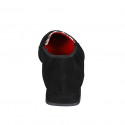 Mocasin à bout pointu pour femmes en daim noir et tacheté avec talon 1 - Pointures disponibles:  33, 35, 42, 43, 44, 45