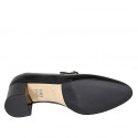 Woman's Mary Jane in black patent leather with strap heel 6 - Available sizes:  45