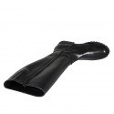 Woman's boot in black leather with zipper and feet lining in fur heel 3 - Available sizes:  32, 34, 35, 42, 43