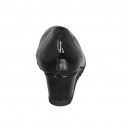 Decolté da donna con plantare estraibile in vernice nera zeppa 5 - Misure disponibili: 31, 32, 43