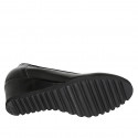 Decolté da donna con plantare estraibile in vernice nera zeppa 5 - Misure disponibili: 31, 32, 43