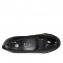 Zapato para mujer con plantilla extraible en charol negro cuña 5 - Tallas disponibles:  31, 32