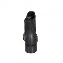 Bottines pour femmes avec elastiques en cuir noir avec talon 4 - Pointures disponibles:  32, 42, 45