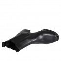 Bottines pour femmes avec elastiques en cuir noir avec talon 4 - Pointures disponibles:  32, 42, 45