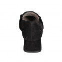 Mocassin pour femmes avec accessoire en daim noir talon 4 - Pointures disponibles:  33, 34, 42, 44, 45