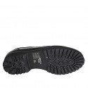 Mocassin pour femmes en cuir brossé noir et bordeaux talon 3 - Pointures disponibles:  32, 33, 42, 43, 45