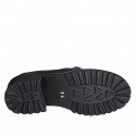 Mocassin pour femmes avec chaîne tressé de couleur argent en daim bleu talon 5 - Pointures disponibles:  43, 44, 45