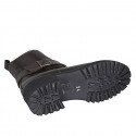 Bottines pour femmes en cuir marron avec fermeture éclair et boucle talon 5 - Pointures disponibles:  42, 45