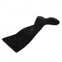 Woman's over-the-knee boot in black suede and elastic material with half zipper heel 3 - Available sizes:  33, 43, 45