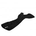 Woman's pointy boot with zipper in black suede and elastic material heel 5 - Available sizes:  34