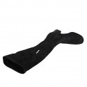 Stivale da donna con mezza cerniera in camoscio ed elasticizzato nero tacco 5 - Misure disponibili: 32, 33, 34, 42, 44