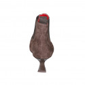 Woman's pointy ankle boot with elastic bands in brown suede heel 6 - Available sizes:  35, 43, 44, 45