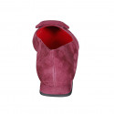 ﻿Escarpin pour femmes à bout pointu en daim bordeaux avec accessoire talon 2 - Pointures disponibles:  43