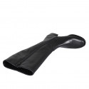 Woman's boot with squared tip and zipper in black leather heel 4 - Available sizes:  42