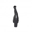 Bottines pour femmes avec fermeture éclair et plateforme en cuir et matériau élastique noir talon 10 - Pointures disponibles:  33, 42, 43, 44, 45