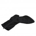 Bottines à bout pointu pour femmes en daim et daim élastique noir avec fermeture éclair et bout droit talon 5 - Pointures disponibles:  32, 33, 34, 42, 45