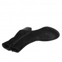 Bottines pour femmes en daim noir avec fermetures éclair talon 6 - Pointures disponibles:  33