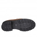 Mocassin pour femmes en daim cognac avec accessoire talon 5 - Pointures disponibles:  32, 43