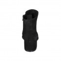 Bottines à bout pointu pour femmes en daim noir avec fermeture éclair talon 5 - Pointures disponibles:  32, 33, 34, 35, 42, 45