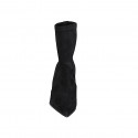 Bottines à bout pointu pour femmes en daim et matériau élastique noir talon 7 - Pointures disponibles:  33, 42, 43, 46
