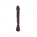 Woman's knee-high boot with half zipper in brown suede and elastic material heel 3 - Available sizes:  43