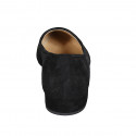 Mocassin à bout pointu pour femmes en daim noir talon 2 - Pointures disponibles:  32, 33, 42